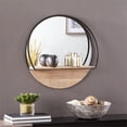 thumbnail image 2 of Meubles SEI Miroir Mural Rond avec Étagère Antique Noir/naturel, 2 of 8