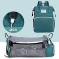 thumbnail image 5 of Waterproof Diaper Bag Backpack with Changing Station - USB Charging Port, Stroller Straps - for Boys and Girls - Threemushroom, 5 of 9