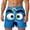 Blue, variant on HXWCHs Men's Casual Shorts with Unique Face Print Design Lightweight Comfortable Outdoor Streetwear Fashion for Summer L Yellow