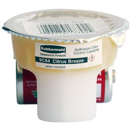 Sebreeze 9c90 Fragrance Cassettes - Rubbermaid Commercial FG9C84010000 SeBreeze Citrus Breeze Odor Absorbing Fragrance Cassette (6-Pack)