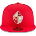 thumbnail image 2 of Men's New Era Scarlet San Francisco 49ers Omaha Throwback 59FIFTY Fitted Hat, 2 of 5