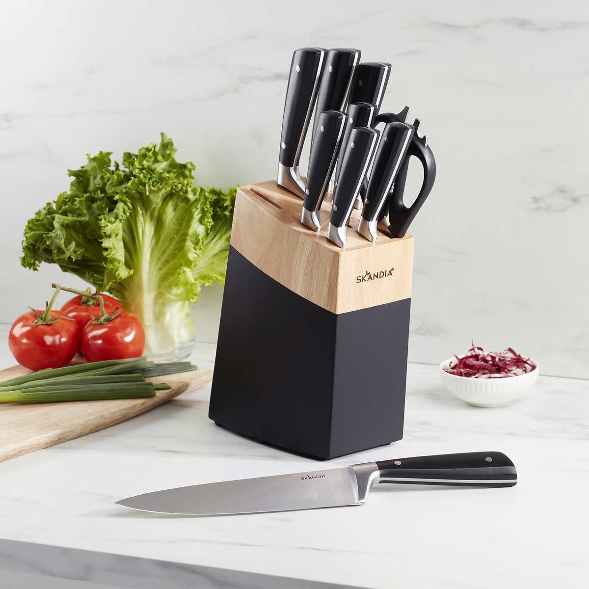 Skandia Constract 10-Piece Knife Block Set, Black