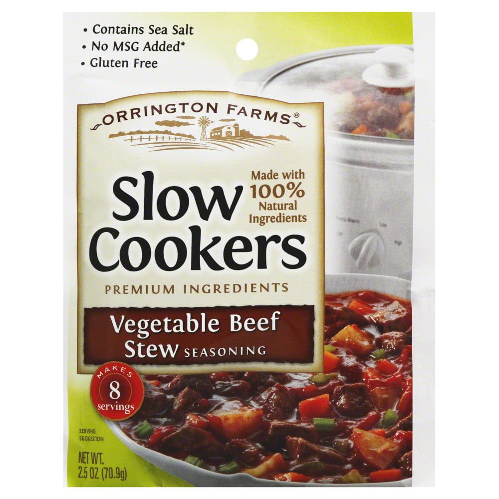 Orrington Farms Slow Cookers, Vegetable Beef Stew Seasoning Mix, 2.5 oz