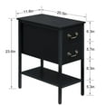 thumbnail image 6 of VECELO Nightstand with Drawer and Open Shelf for Living Room/Bedroom/Office, Black, 6 of 8