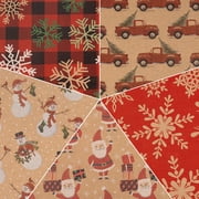 JAM Paper Christmas Kraft Gift Wrap Papers, Multi-color, (5 Rolls) 2.08 sq ft.