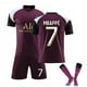 thumbnail image 1 of Kits de fútbol para niños Camiseta de fútbol Camiseta de entrenamiento Traje 21/22-20 21 PSG Third Mbappe 7-1 par de calcetines BmatwkZeng Bmatwk Jersey, 1 of 2