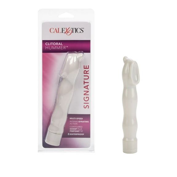 CalExotics Clitoral Hummer Multi-Speed Gyrating Scooped Vibrator - White