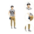 thumbnail image 6 of QccHieUs 1:64 Mini Figure Model Art Crafts Collection Simulation People Figure Artificial Man In Gray, 6 of 9