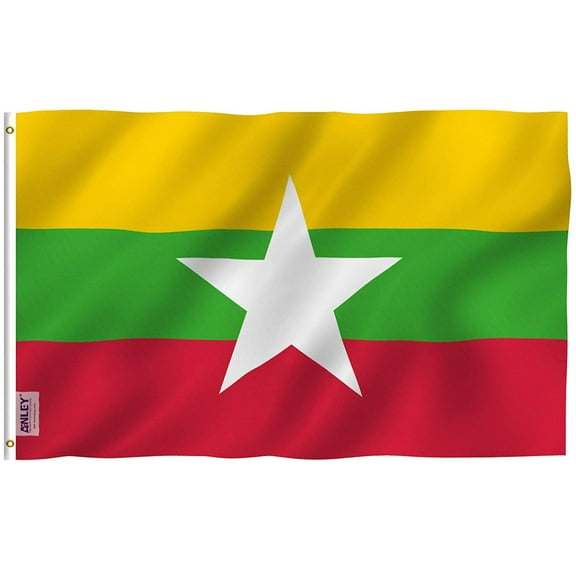 ANLEY 3x5 Feet Myanmar Flag - Republic of the Union of Myanmar Flags Polyester