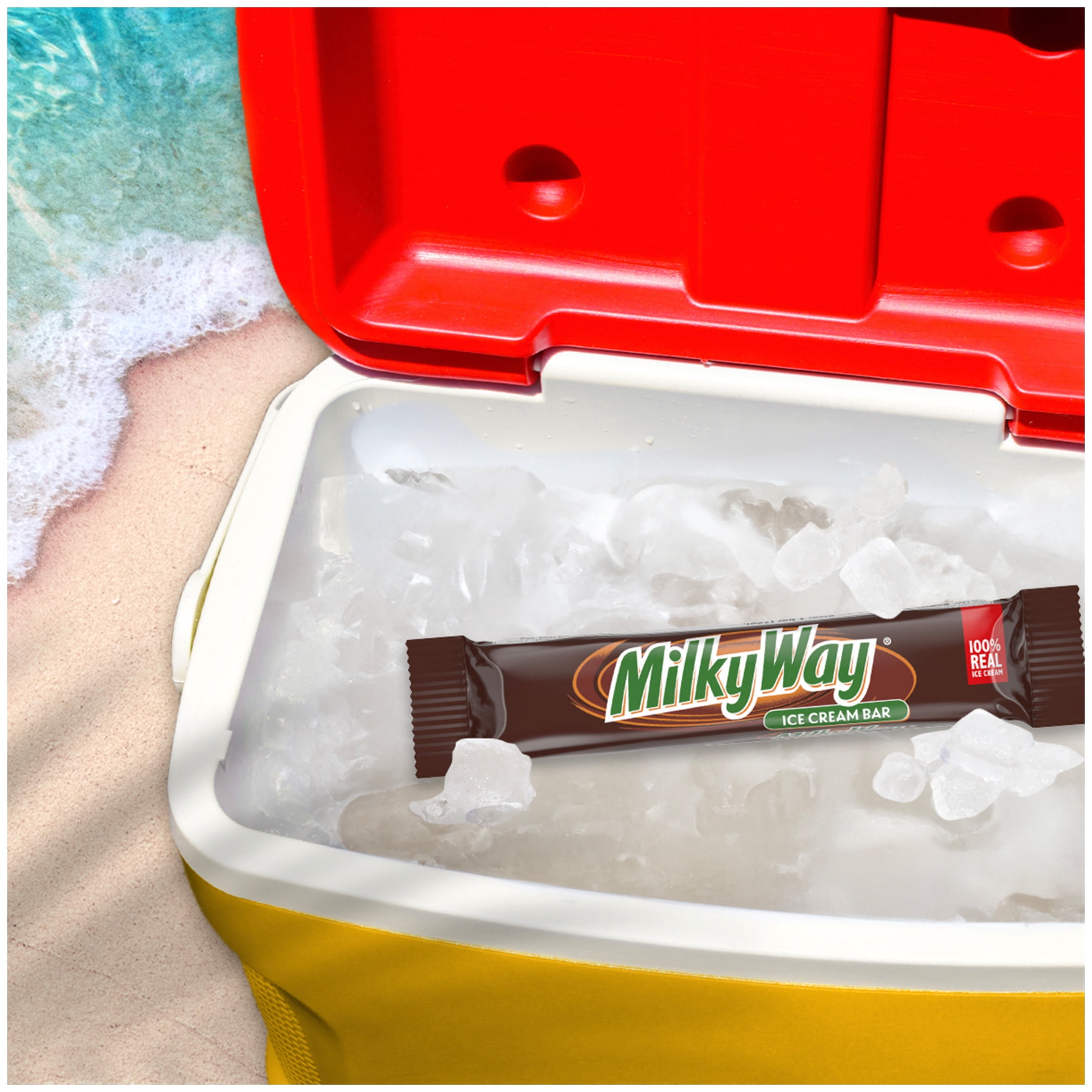 MILKY WAY Chocolate Ice Cream Bars, Coated with Milk Chocolate and Caramel, 12 fl oz, 6 Pack