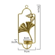Wall-mounted Candle Holder Creative Retro Ginkgo Leaf Decorative Candlestick Holder Romantic Wedding Props
