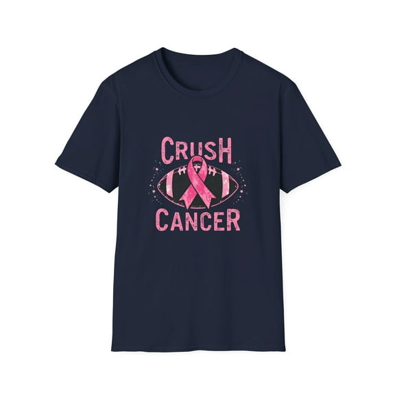 Crush Cancer Football Awareness Support  T-Shirt