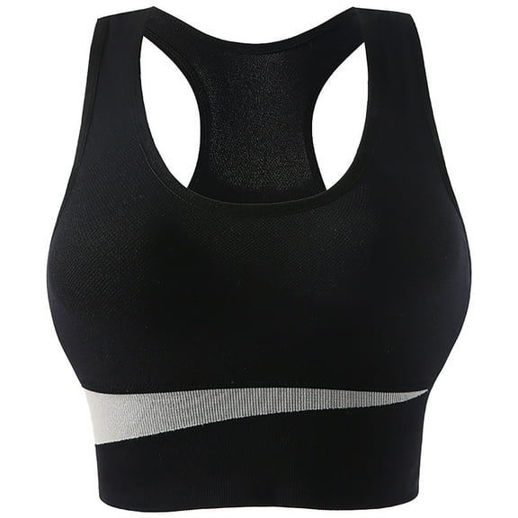 Women's Racerback Sports Bra Running Workout Minimizer Bra Ultra Stretchy Fitness Tank Top Mid Impact Crop Tops