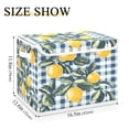 thumbnail image 5 of Yayeee Collapsible Cube Storage Bin with Lid Fabric Closet Decorative Basket with Handles, Retro Beige Lemon, 5 of 7
