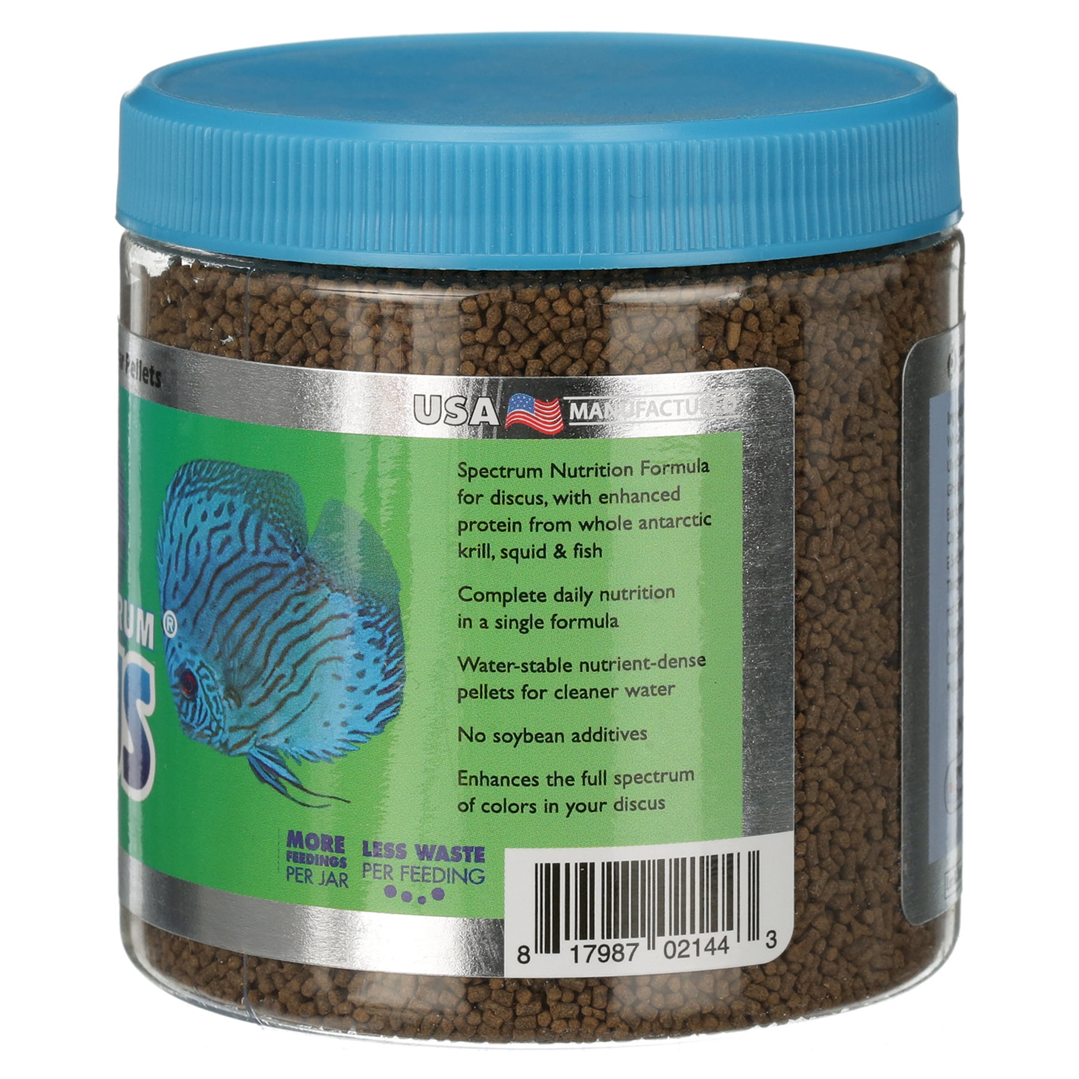 New Life Spectrum Discus Color-Enhancing Fish Food Pellets, Regular (1-1.5mm), 5.3 oz