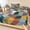 Blue Yellow Orange Gray, variant on Full Size Fitted Sheet Set - Wooden Star Vintage 3 Piece Bedding Sets 16" Deep Pocket Fitted Sheet with 2 Pillowcases Country American Flag Star Rustic Brushed Microfiber Hotel Luxury Bed Sheets