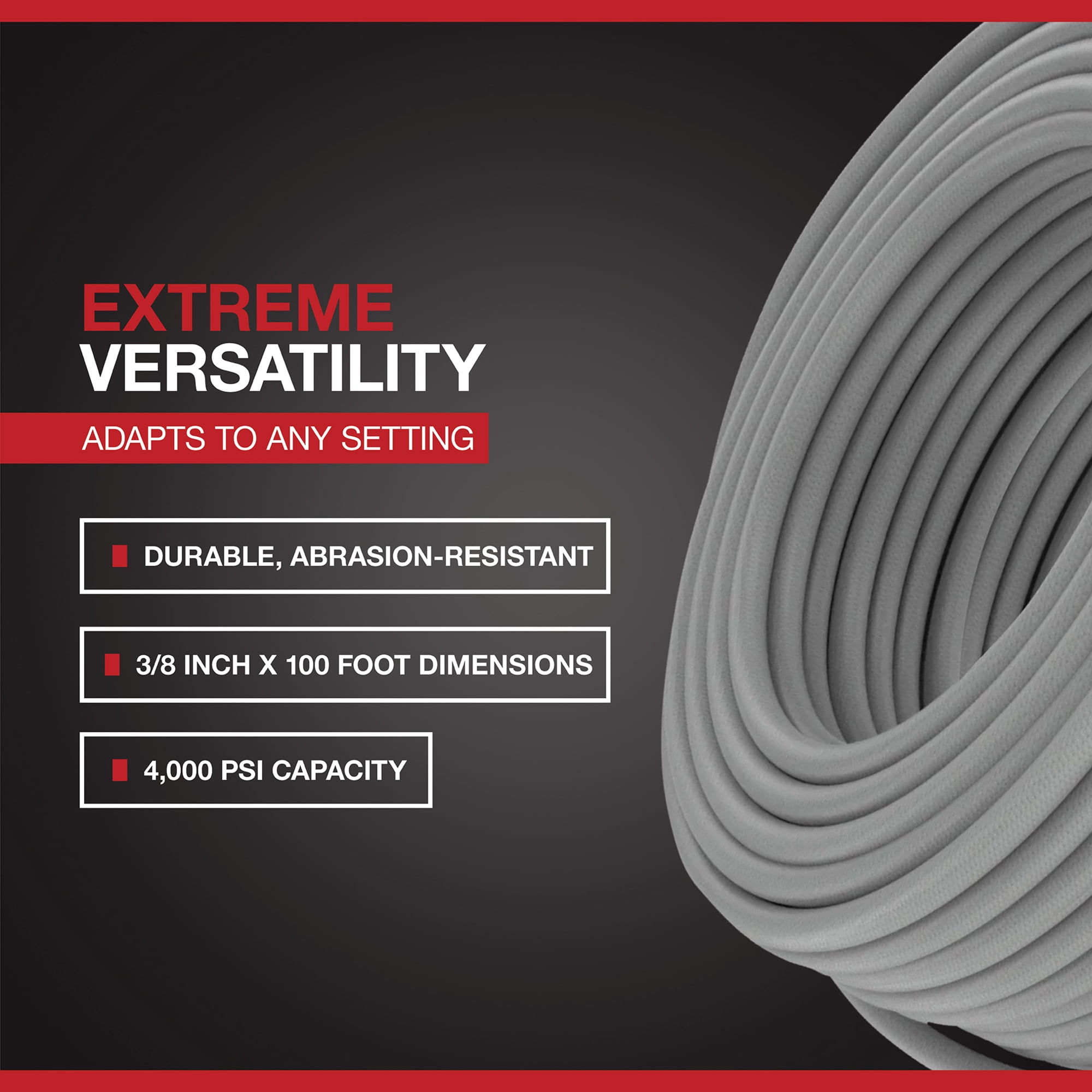 NorthStar Nonmarking Pressure Washer Hose, 4000 PSI, 100ft. x 3/8in.