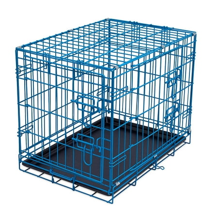 Internet's Best Wire Dog Kennel | Small (24 Inches) | Double Door Metal Steel Crates | Indoor Outdoor Pet Home | Folding and Collapsible Cage | (Best Small Indoor Dogs For Families)