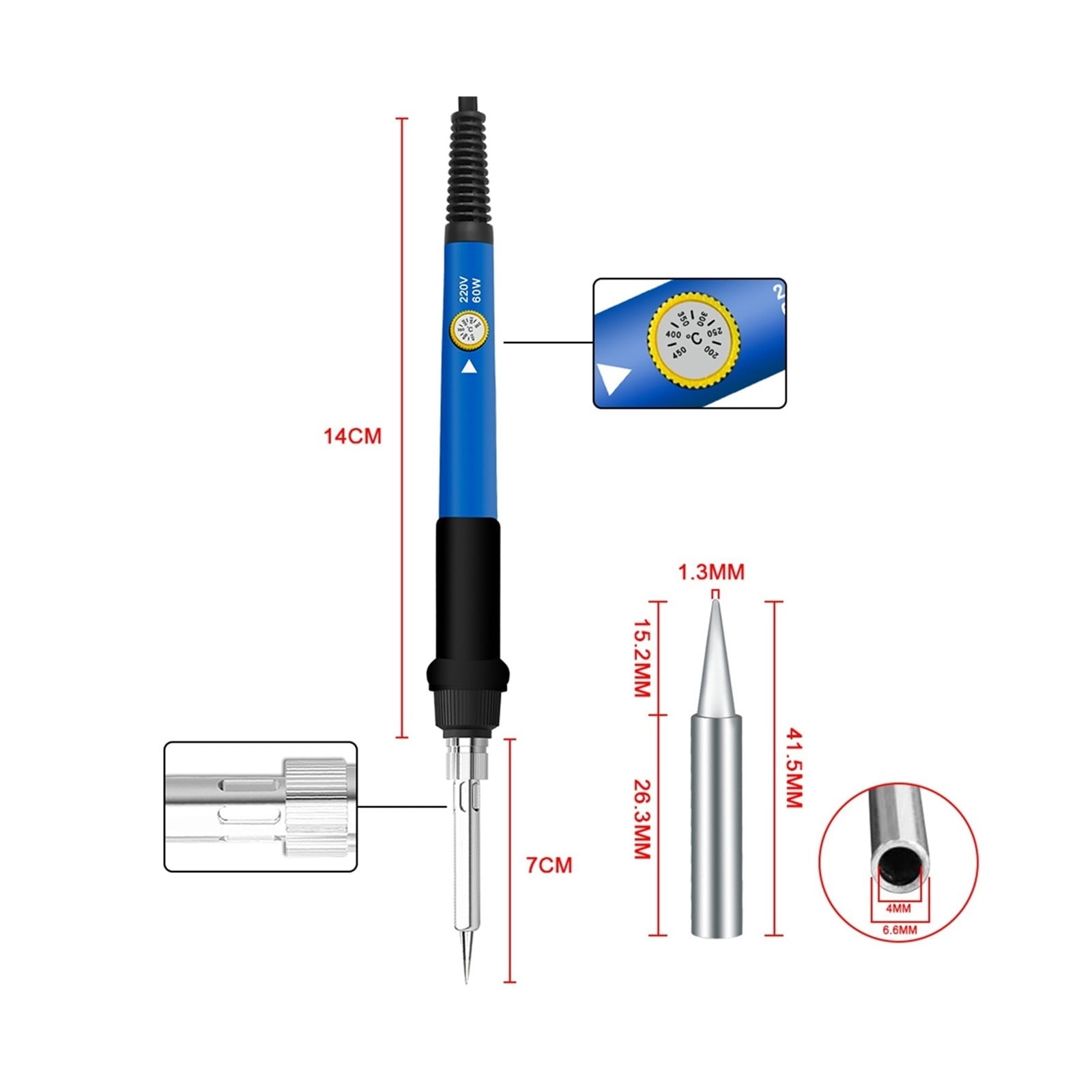 60W Soldering Iron Adjustable Temperature Electric Solder Iron,Rework Station Mini Handle Heat Pencil Welding Repair Tools,Welding Tools