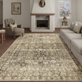 thumbnail image 5 of BERTHMEER 6'x9' Washable Area Rugs for Living Room Vintage Brown Bedroom Kitchen Rugs Non Slip Carpets Office Farmhouse Dorm Dining Room Oriental Traditional Distressed Rugs, 5 of 8