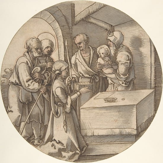 The Presentation of the Infant Jesus in the Temple Poster Print by Sebald Beham (German, Nuremberg 1500�1550 Frankfurt) (18 x 24)