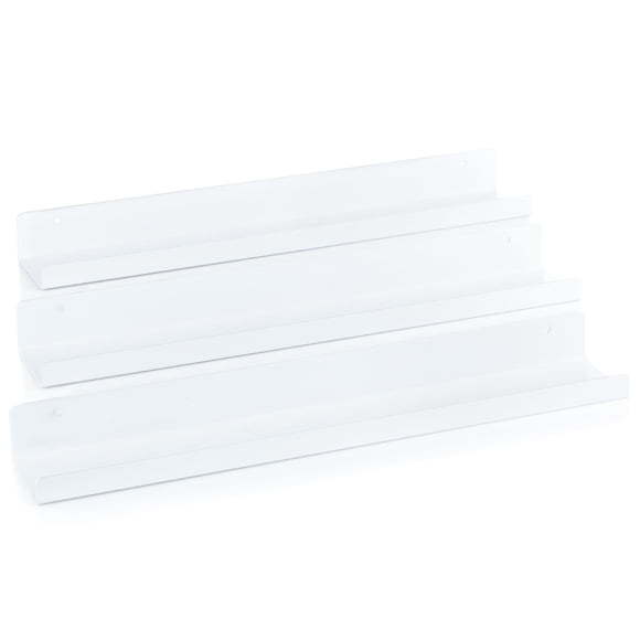 Estantería de vinilo para discos MÖNKE VRS2M, 3 estantes de metal, color blanco