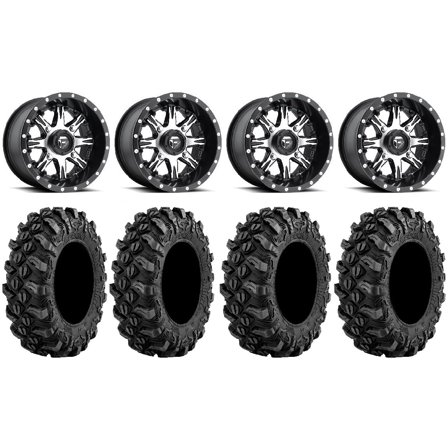 Fuel Nutz Black 14" Wheels 27" Buck Snort Tires Polaris RZR XP 1000 / PRO XP / Ranger XP 900/1000