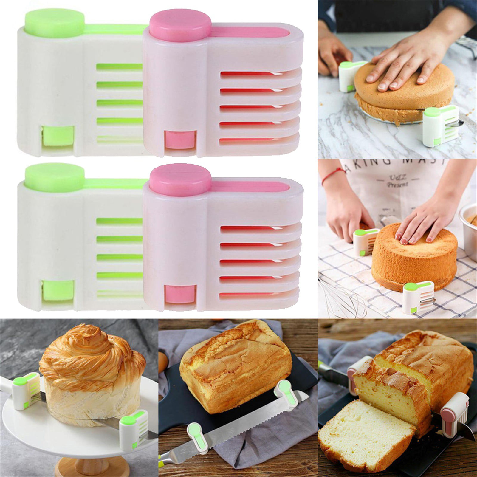 Phyboom Tableware Set 4Pcs Even Cake Slicing Leveler Bread Cutter Durable  Baking Kitchen Tools(Buy 2 Get 1 Free)