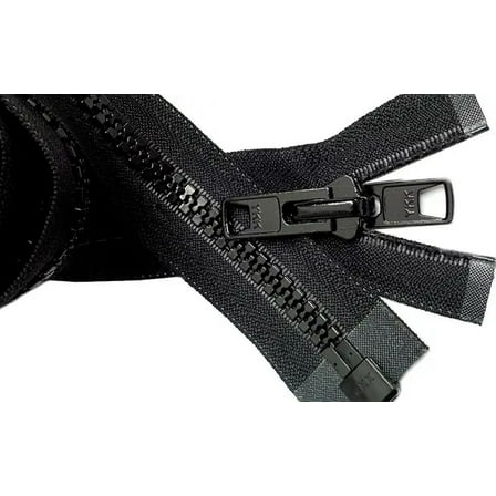 Bimini Top #10 Black Marine Double Pull Zipper 75" ~ YKK Zipper