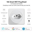 thumbnail image 3 of Kearding Brasil Enchufe WiFi Smart Home Toma de corriente Control remoto 16A Enchufe de energía AC100-240V Adaptador de automatización de viaje Type2 NO2, 3 of 6