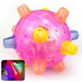 thumbnail image 2 of 2PCS Pet Toys Jumping Activation Ball, Cute Pet Bouncy Ball, with Colorful Led Light and Music(Random Color), 2 of 7