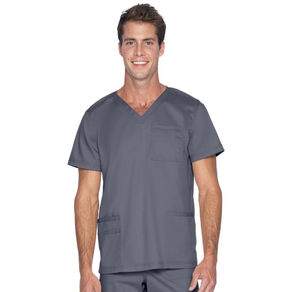 Landau ProFlex Tailored Fit Comfort Stretch 4-Pkt V-Neck Scrub Top for Men 4253