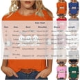 thumbnail image 3 of Warop Women's Halloween Fashion Printed 3/4 Sleeve Tops Casual Tunic Round Neck Blouse Loose Fit Pullover T Shirts, 3 of 5
