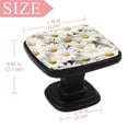 thumbnail image 4 of 4 Pcs Square Cabinet Handle Drawer Pulls Daisy Knobs with Screws Furniture Office Cabinet Knob Decoration, 4 of 7