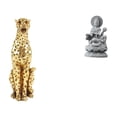 thumbnail image 1 of Escultura de , elegante centro de mesa que combina el arte animal con el de Buda para la decoración del hogar y la oficina., 1 of 8