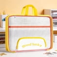 thumbnail image 1 of Large Capacity Mesh Zipper File Bag Portable Handheld Document Organizer Transparent Storage Pouch Subject Classification Folder Durable Waterproof Bag For Office School Travel Use, 1 of 5