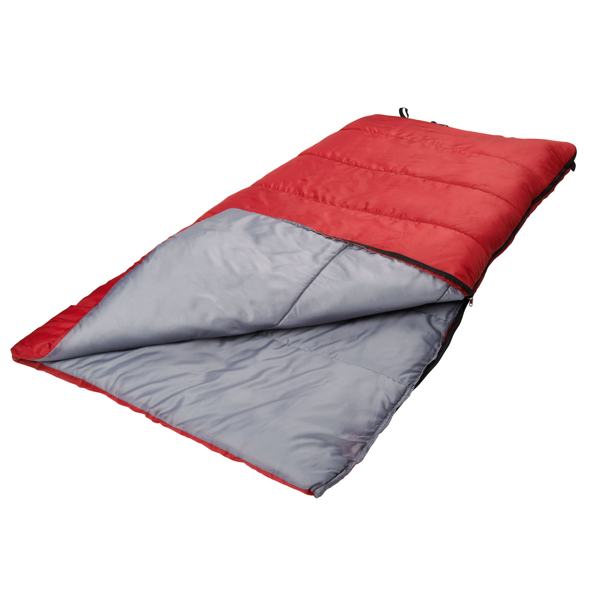 Ozark Trail 50-Degree Warm Weather Rectangular Sleeping Bag, Red, 33"x75"