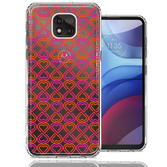 MUNDAZE For Motorola Moto G Power 2021 Infinity Hearts Design Double Layer Phone Case Cover