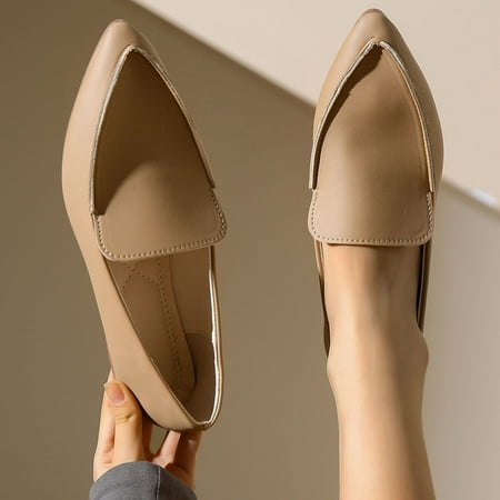 

Vedolay Women s Business Loafers Womens Loafers Cutout Breathable Comfort Soft sole Non-Slip Casual Shoes Khaki 8.5