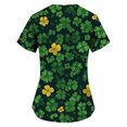 thumbnail image 4 of Craaazy Women's Short Sleeve St. Patrick's Print T-Shirts V Neck Spring/Summer Tops Gifts, 4 of 5
