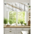 thumbnail image 2 of Abstract Art Valances for Windows Vintage Gold White Marble Texture Valance Rod Pocket Light Filtering Short Window Treatments Curtains for Kitchen Bathroom Living Room Bedroom, 1 Panel, 42 x 18 Inch, 2 of 7