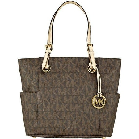 Michael Kors Jet Set Signature Logo Tote in Brown - 30S11TTT4B-200