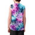thumbnail image 5 of Ruyang Boys Tie-dyed T Shirts Summer Baggy Crewneck Sleeveless Camisoles Kids Gym Fitness Quick Dry Training Tank Tops, 5 of 5