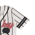 thumbnail image 4 of Disney Ladies Mickey Mouse Baseball Jersey, Button Down Jersey Shirt Ivory Black – 2XL, 4 of 6