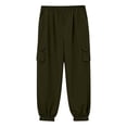 thumbnail image 4 of Work Pants For Men Elastic Waist Baggy Cargo Pants Relaxed Fit Outdoor Ripstop Tactical Hiking Tapered Joggers With Pockets, 4 of 5