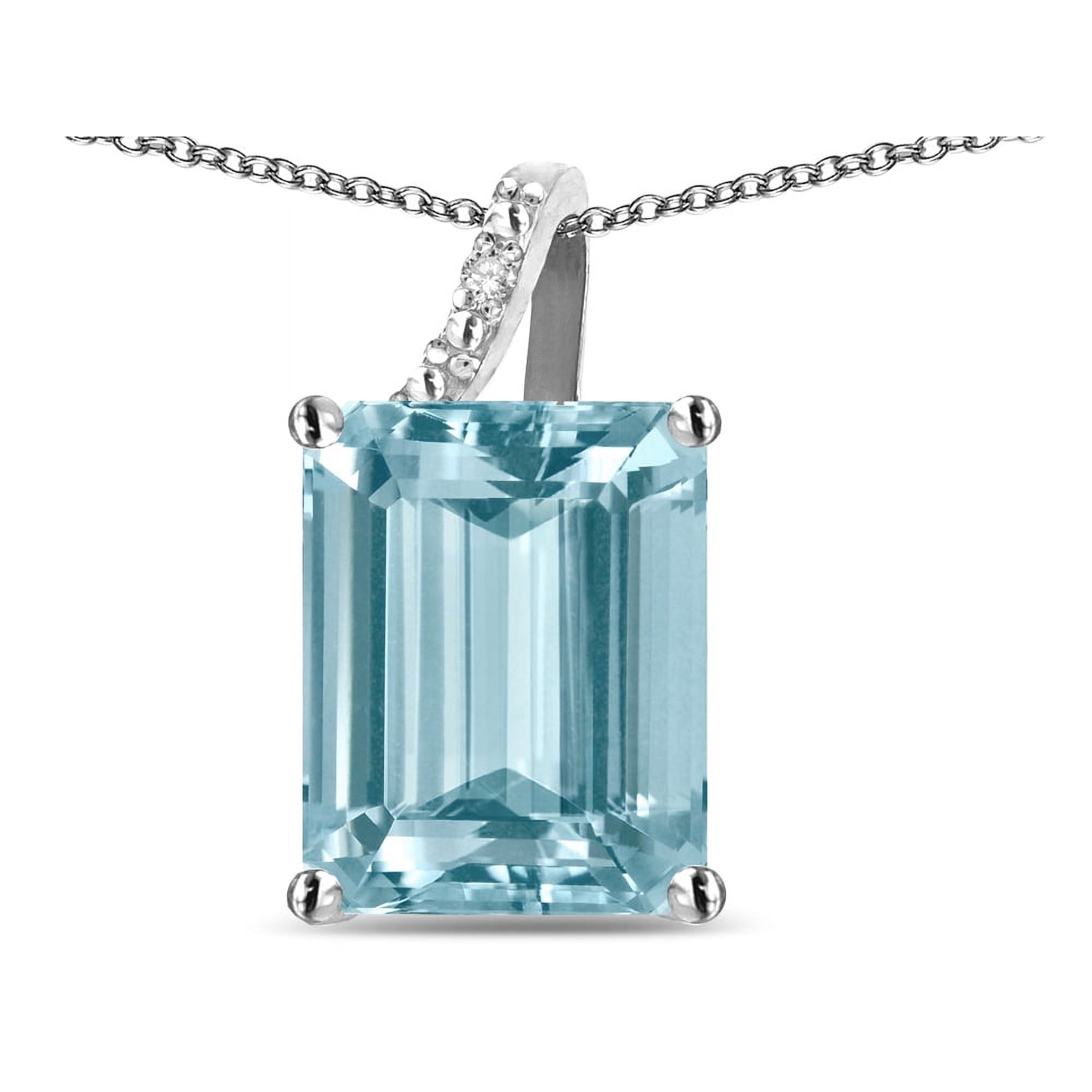 Original Star K� Large 10x8 Octagon Emerald Cut Genuine Sky Blue Topaz Pendant Necklace