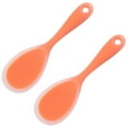 thumbnail image 1 of EeaseCA 2pcs Silicon Rice Spoon Non-stick Food Serving Scoop Kitchen Utensil Creative Flatware Tableware for Home Restaurant (Orange), 1 of 7