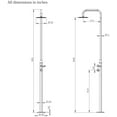 thumbnail image 3 of HEATGENE Outdoor Shower with Rain Shower and Handheld Shower Head for Outside/Poolside/Patio Drench Shower, Outdoor Shower System, Matte Black, 3 of 4