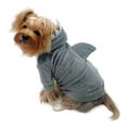 thumbnail image 4 of Klippo KTP045S Ultra Plush Shark Hoodie with Fin & Teeth, Gray - Small, 4 of 4