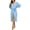 Sky blue, variant on HEARTNICE Womens Robe, Lightweight 3/4 Sleeve Knit Spa Bathrobe Soft Kimono Long Loungewear,(Black L)